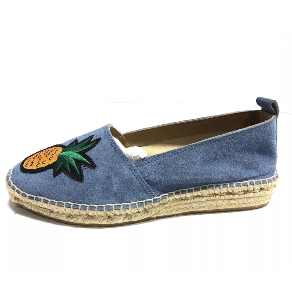 Kenneth Cole Women’s Zinn Patch Blue Denim Ballet Flats, Size US 7.5 M, EUR 38.